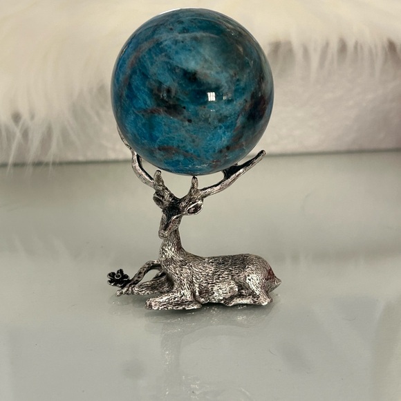 Sliver Deer Sphere Holder Only. Holds up to a size 7 sphere - Picture 2 of 6